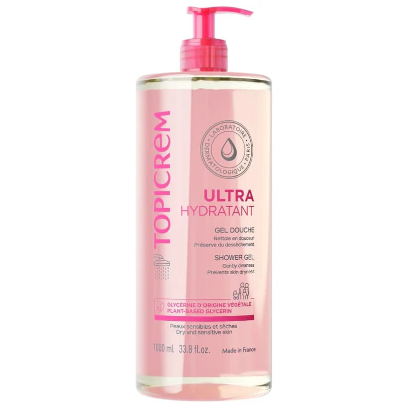 Gel douche Ultra Hydratant TOPICREM, 1000 ml